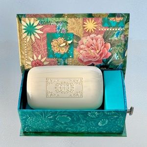 Punch Studio Jasmine Soap Bar and Blue Danube Music Box Gift Set